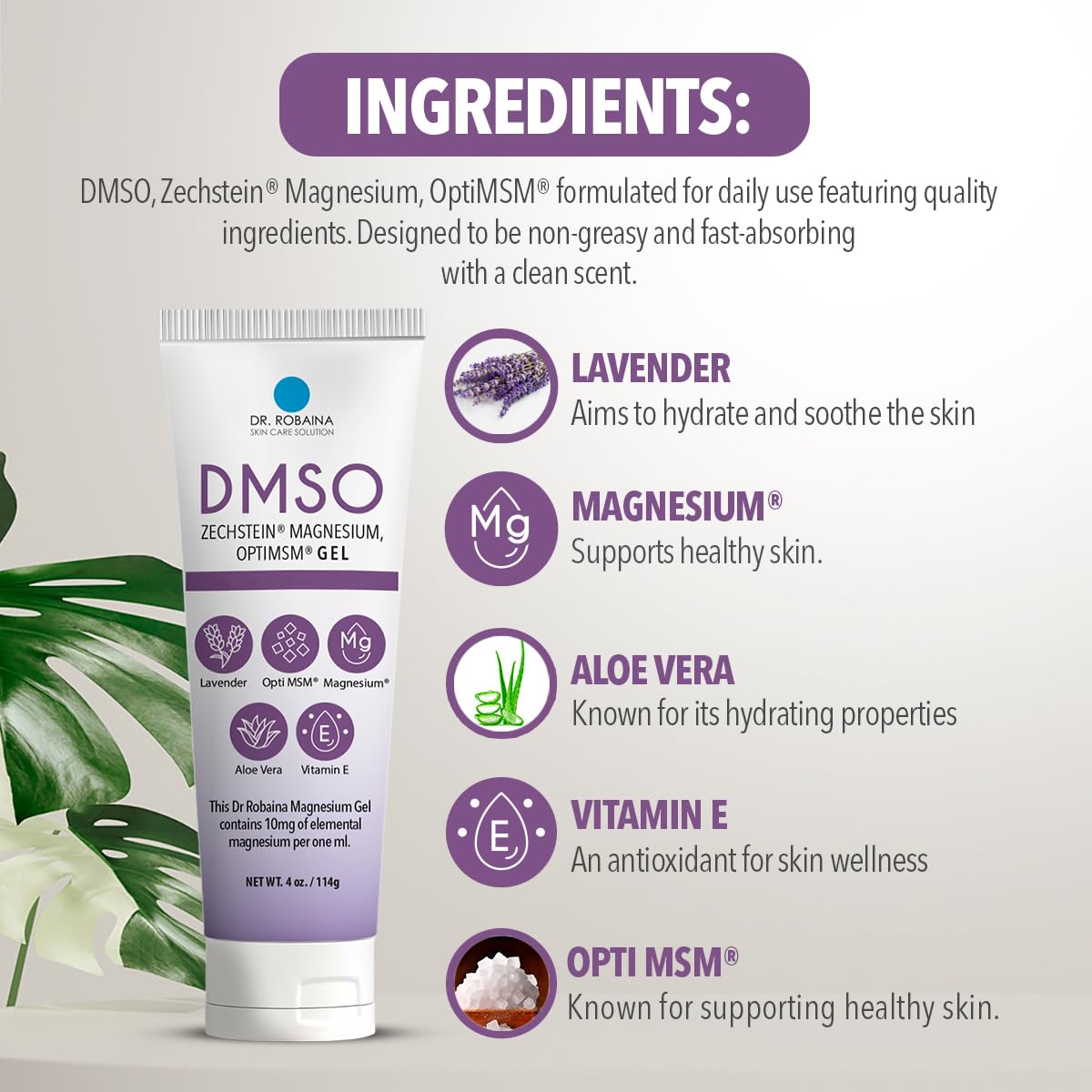 Dr. Robaina DMSO Lavender Gel Dr. Robaina Au supplements