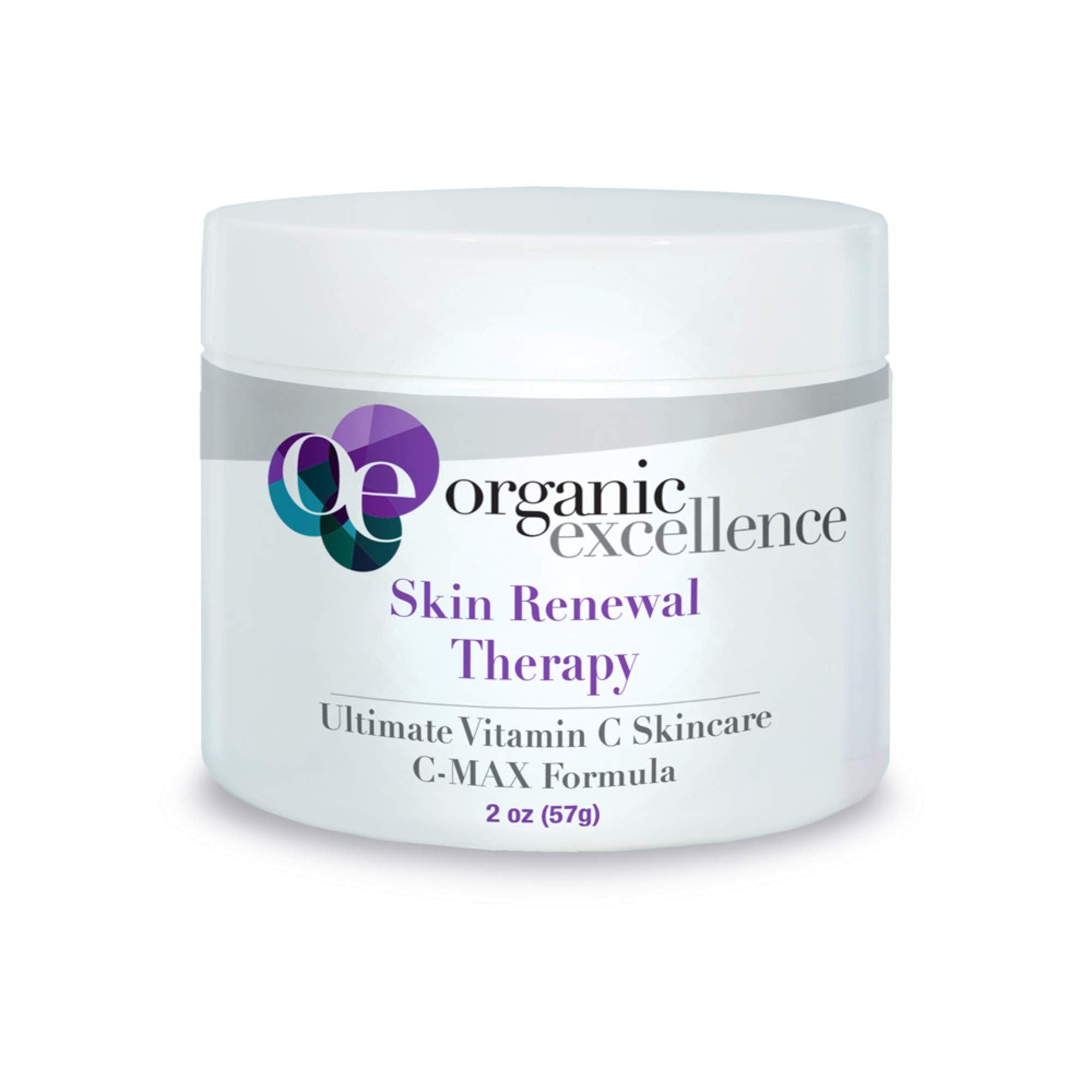 Organic Excellence Skin Renewal Therapy, Vitamin C Face & Neck Cream, Moisturizer to Stimulate Collagen Production and Increase Skin Cell Renewal, Organic Natural Non-Toxic Cruelty-Free 2 oz (57g) Organic Excellence Au supplements