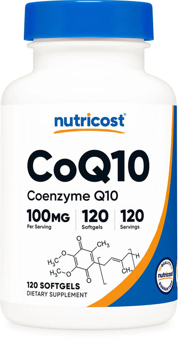 Nutricost CoQ10 Softgels (120 Servings / 100 Mg CoQ10 Per Serving) | Better Absorption Nutricost Au supplements