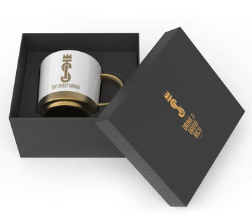 Top Shelf Grind Coffee Mug - The Prosperity Cup (Drink & Grow Rich) - White & Gold Join Top Shelf Grind Au supplements