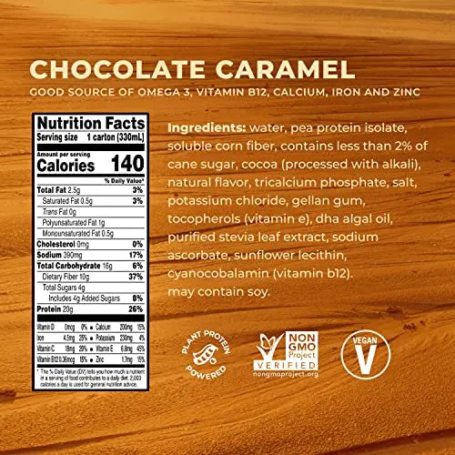 Evolve Plant Based Protein Shake, Chocolate Caramel, 20g Vegan Protein, Dairy Free Evolve Au supplements