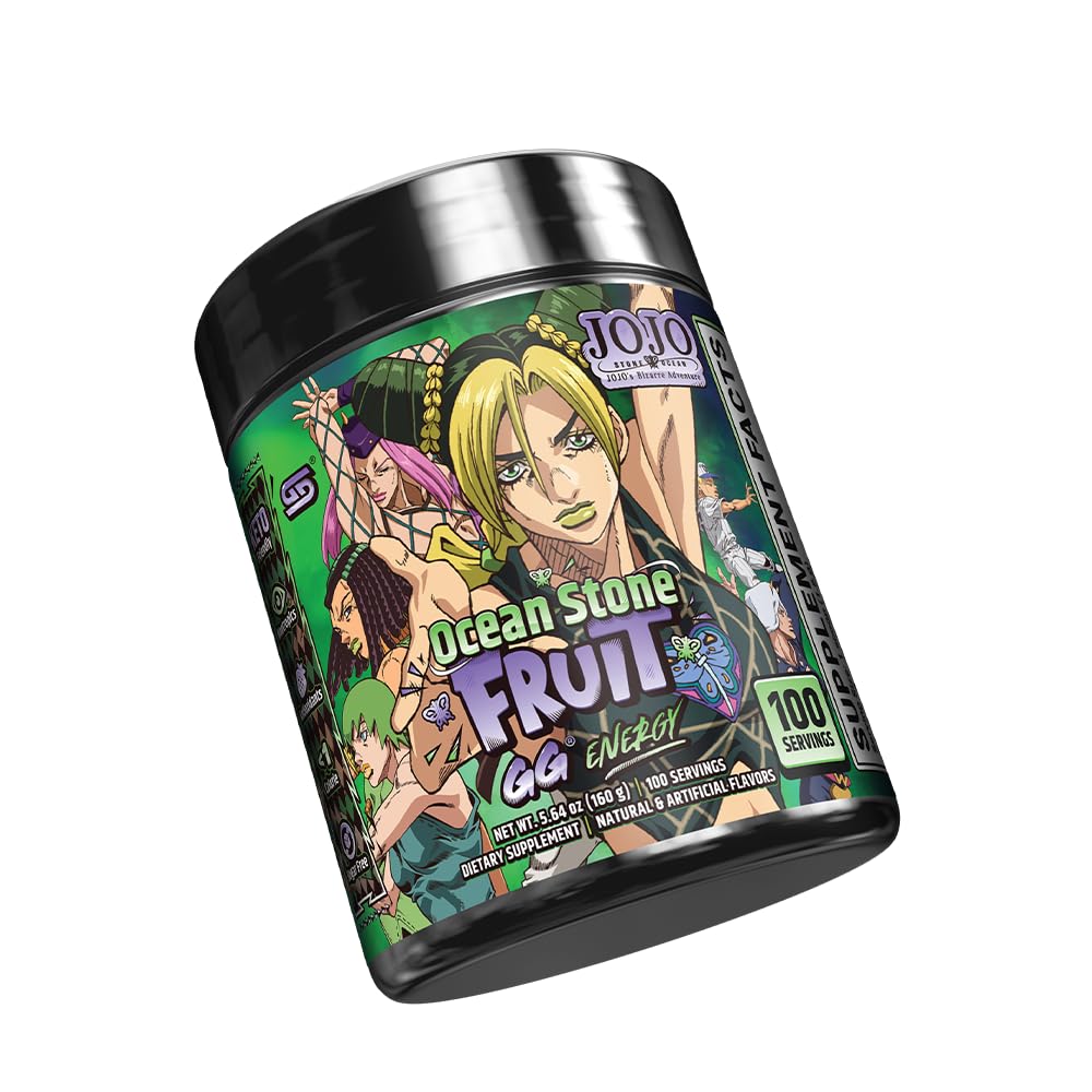 Gamer Supps GG Energy - JoJo's Ocean Stone Fruit (100 Servings) - Keto Friendly Gaming Energy and Nootropic Blend, Sugar Free + Organic Caffeine + Vitamins, Powder Drink Gamer Supps Au supplements