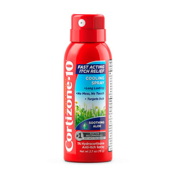 Cortizone 10 Maximum Strength Soothing Aloe Itch Relief Cooling Spray, 1% Hydrocortisone, Fast-Acting, Anti-Itch Spray for Bug Bites, Rash, Eczema, Psoriasis, Poison Ivy, Oak, Sumac, 2.7 oz Cortizone 10 Au supplements