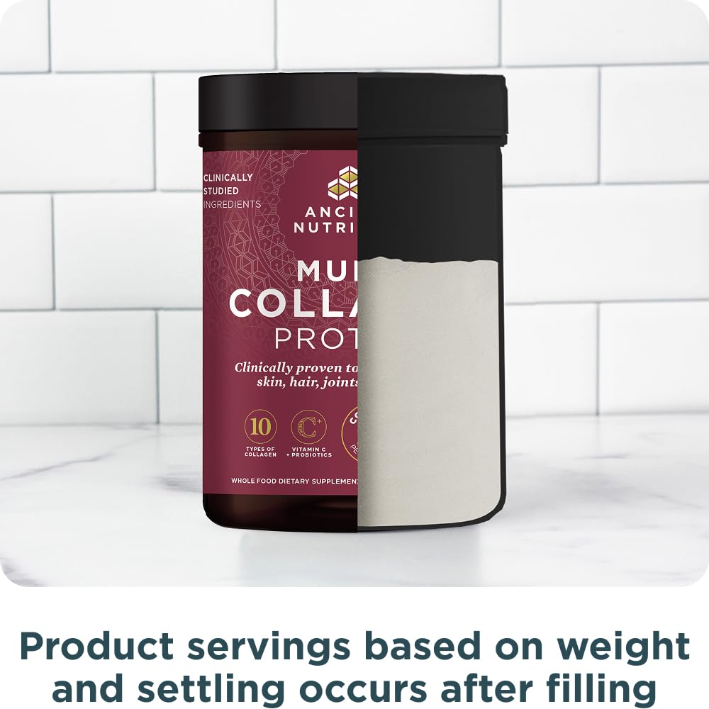 Ancient Nutrition Collagen Powder Protein with Probiotics, Unflavored Multi Collagen Protein with Vitamin C, 45 Servings, Hydrolyzed Collagen Peptides Supports Skin and Nails, Gut Health, 16oz Ancient Nutrition Au supplements