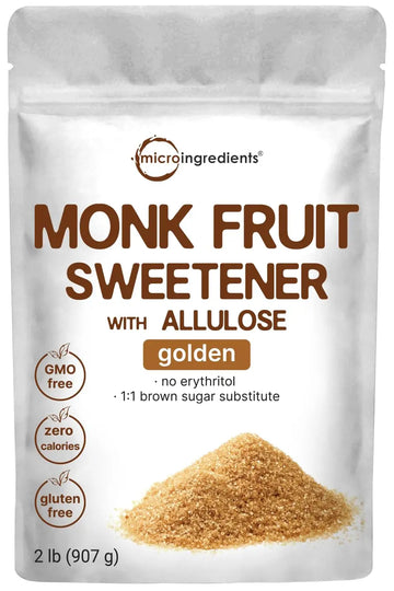 Golden Monk Fruit Sweetener with Allulose, 2 lbs | No Erythritol, No Aftertaste Micro Ingredients Au supplements