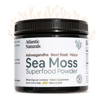 Organic Sea Moss Superfood Powder with Ashwagandha, Beet Root, and Maca Atlantic Naturals Au supplements