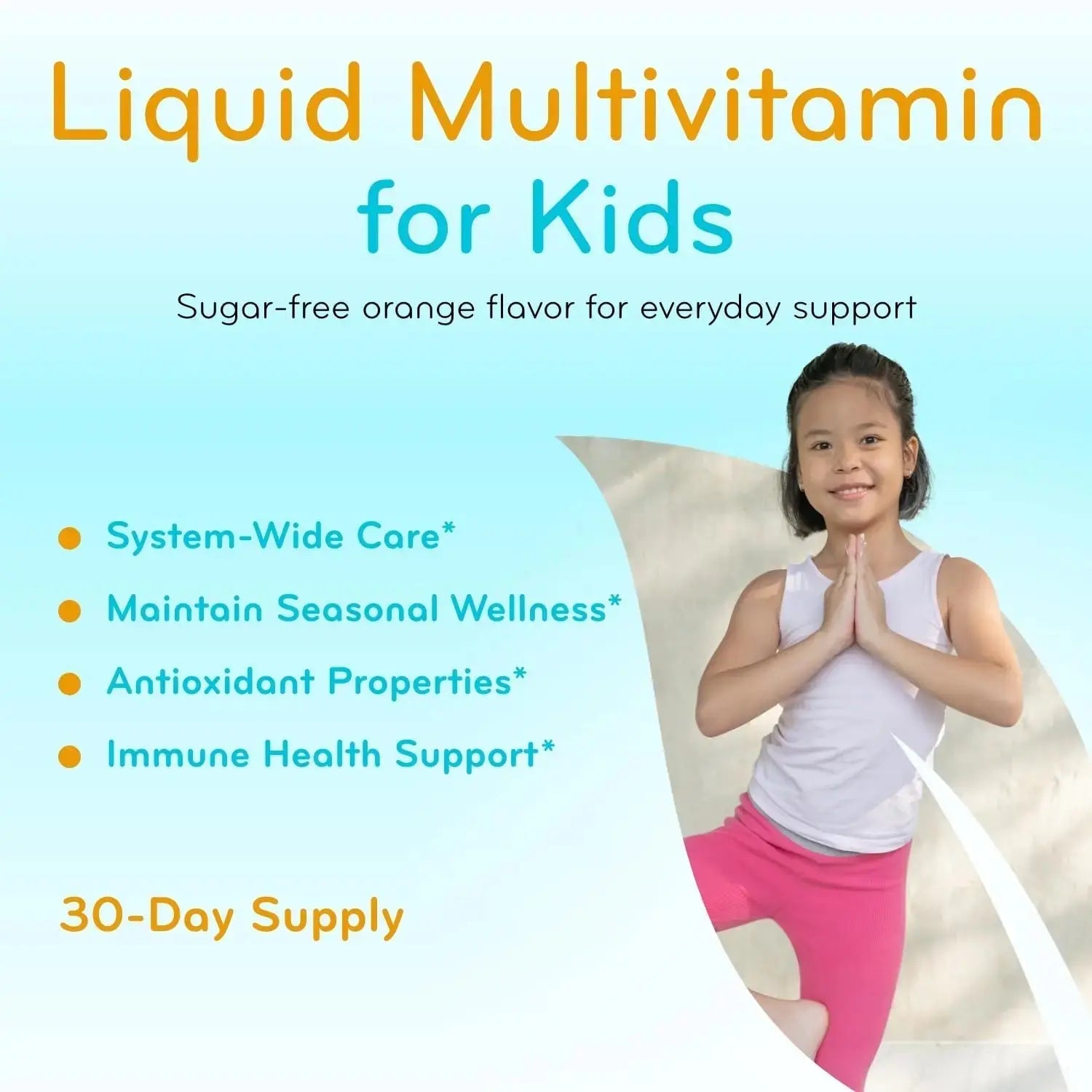 Sugar Free Liquid Multivitamin for Kids - High Absorption Kids Liquid Multivitamin with Vitamins A C D E & B Complex Plus Quercetin Immune Support Complex Clear Formulas Au supplements