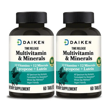 DAIKEN Mini Multivitamin, 60 Tablets, Enhanced with Lutein, Lycopene & Folic Acid, Time Released Multivitamin DAIKEN Au supplements