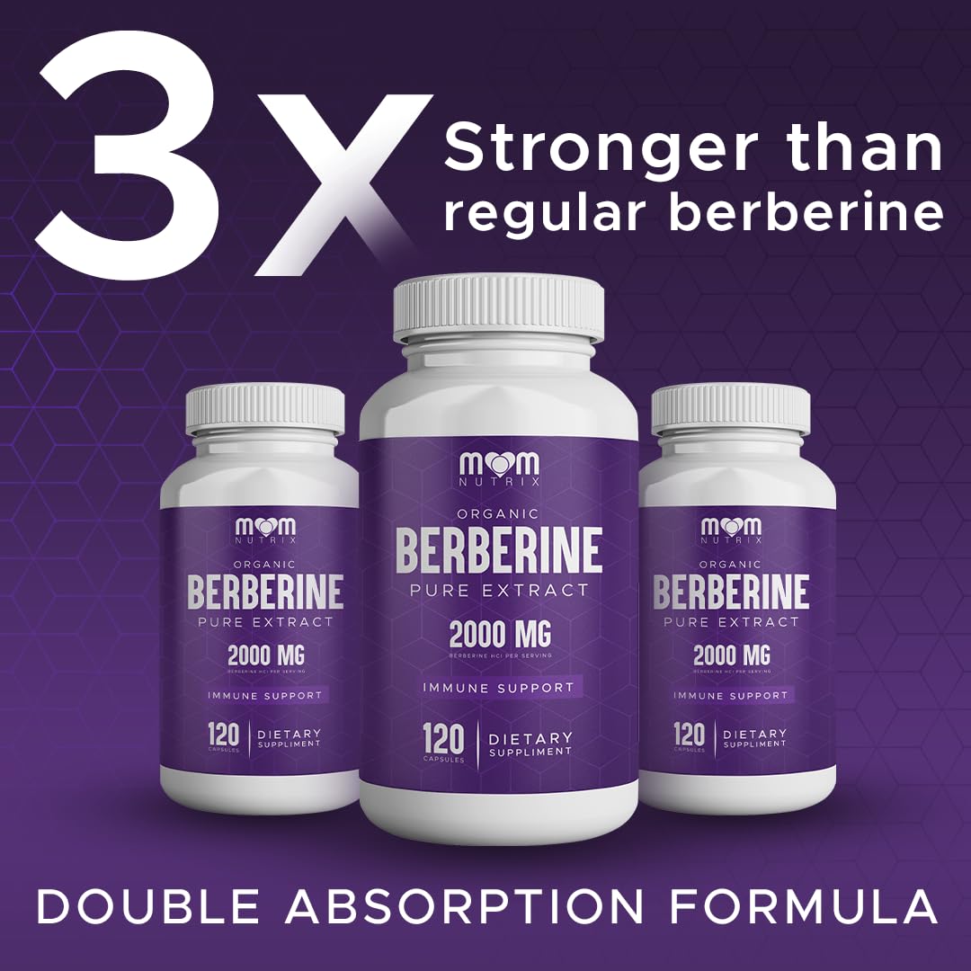 THE MONK Organic Berberine Extract 2000mg - Vegan, Non-GMO - Immune Support - Berberine HCL Supplement for Women & Men - 120 Capsules THE MONK Au supplements