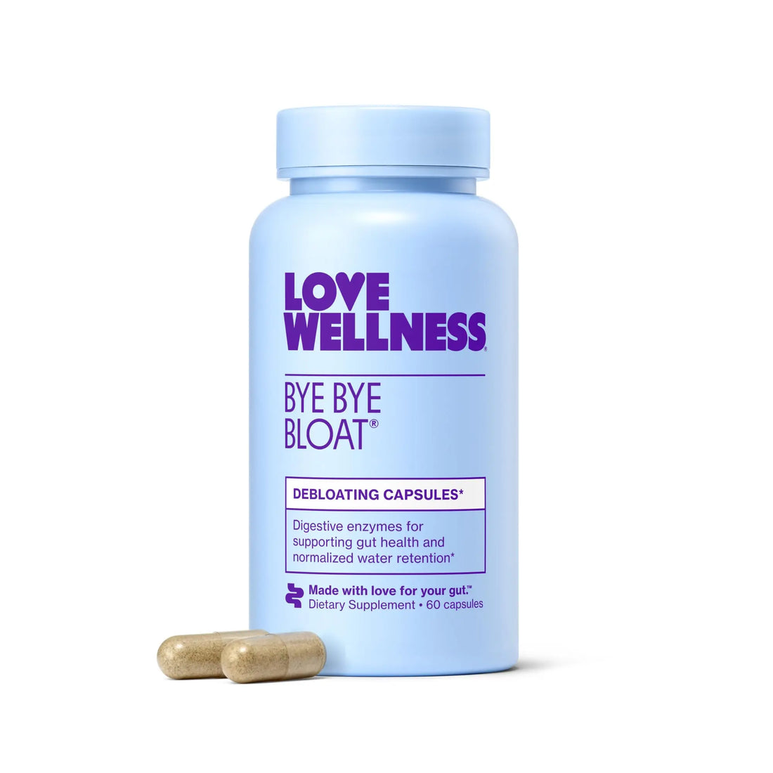 Love Wellness Bye Bye Bloat | Digestive Enzymes for Fast Acting Bloating Relief for Women | Helps Reduce Water Retention & Gas Relief | Supports Digestive Health Love Wellness Au supplements