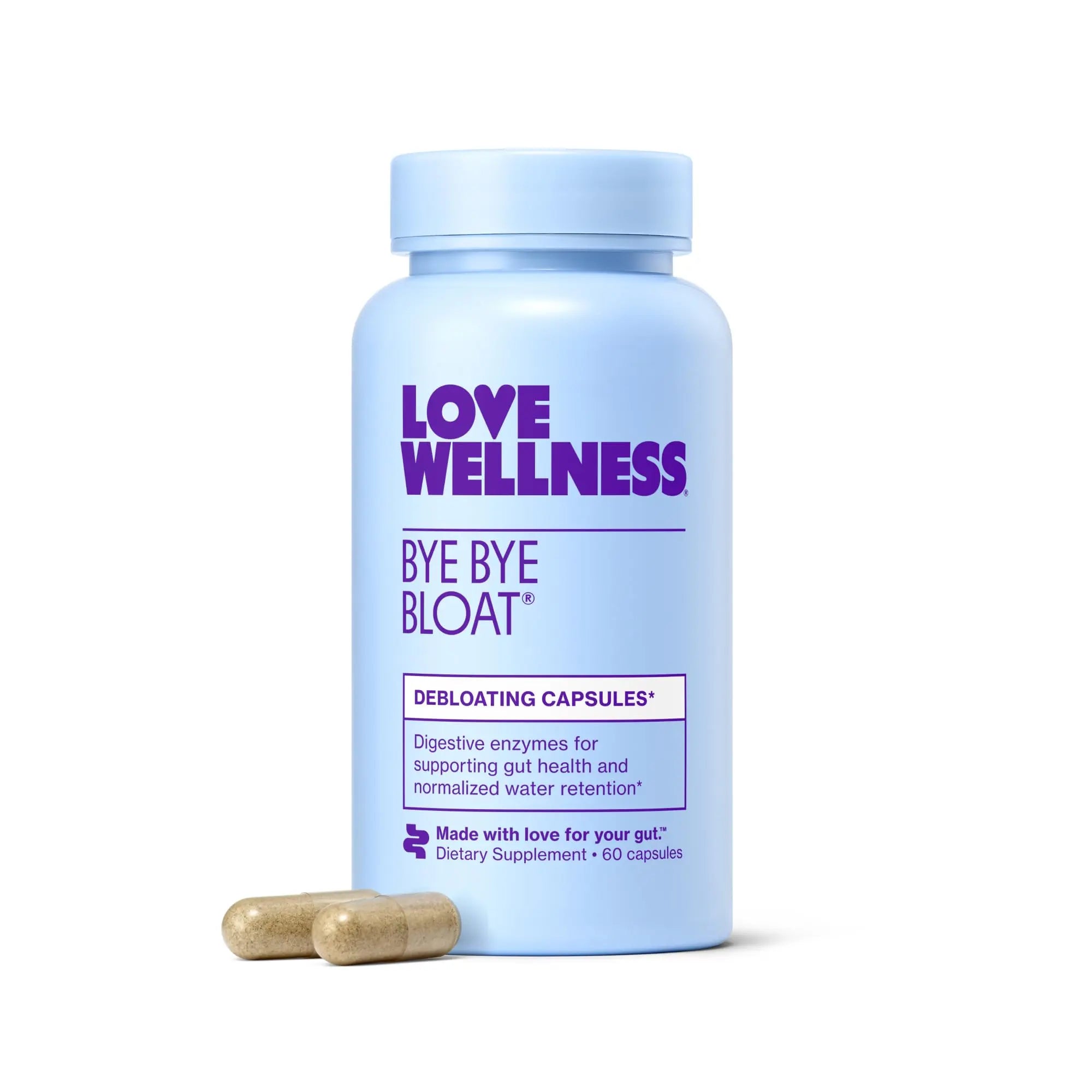 Love Wellness Bye Bye Bloat | Digestive Enzymes for Fast Acting Bloating Relief for Women | Helps Reduce Water Retention & Gas Relief | Supports Digestive Health Love Wellness Au supplements