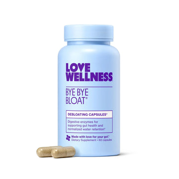 Love Wellness Bye Bye Bloat | Digestive Enzymes for Fast Acting Bloating Relief for Women | Helps Reduce Water Retention & Gas Relief | Supports Digestive Health Love Wellness Au supplements