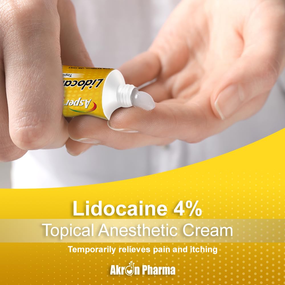 ASPERFLEX™ Lidocaine Pain Relief Cream 4% - Fast-Acting Numbing Cream for Muscle & Joint Pain, Arthritis, Backache, and More - 15G ASPERFLEX Au supplements