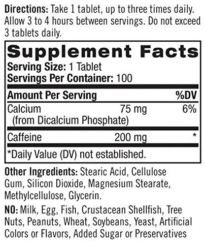 Natrol High Caffeine Tablets, Energy Support, Helps Enhance Endurance Natrol Au supplements