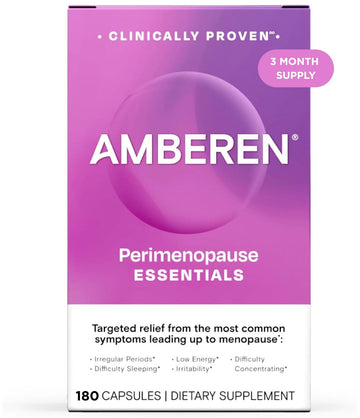 Amberen Perimenopause, Peri-Menopause Multi-Symptom Relief, Vitamin B, Vitamin E & Antioxidants Supplement, Helps Support Hormone Balance, Hot Flashes & Night Sweats, Supplements for Women, 180 Count Amberen Au supplements