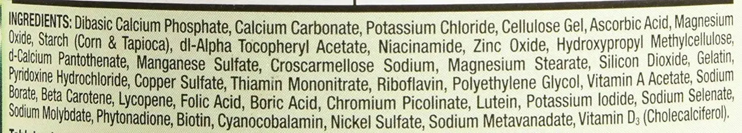 Kirkland Signature Adult 50+ Multi Vitamins & Minerals, 400 Tablets (2 Pack) KIRKLAND Au supplements