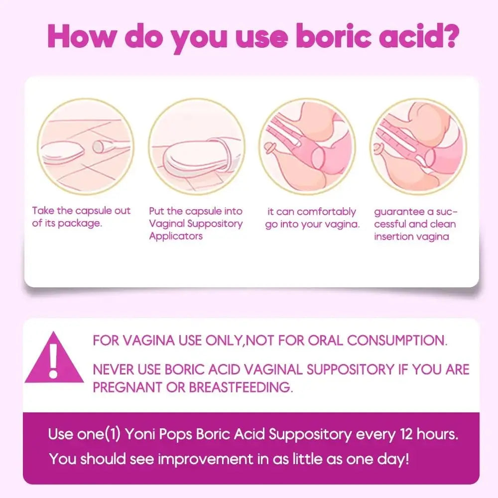 Sweet Mini Me 600mg Boric Acid Suppositories – Natural Vaginal Health Support for Women – pH Balance, Odor & Itch Relief – 30 Count Capsules Generic Au supplements