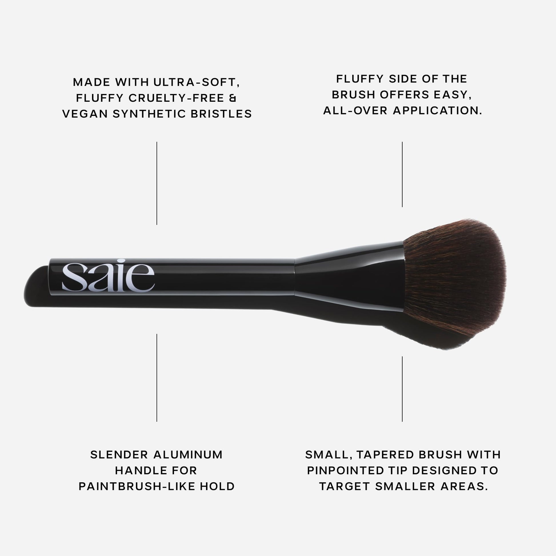 Saie Blush & Brush Duo - SuperSuede Baked Blush in Amore (.01 oz) & Powder Blush Brush - Talc-Free, Moisturizing Blush with Vegan, Fluffy Brush for Seamless Application Saie Au supplements