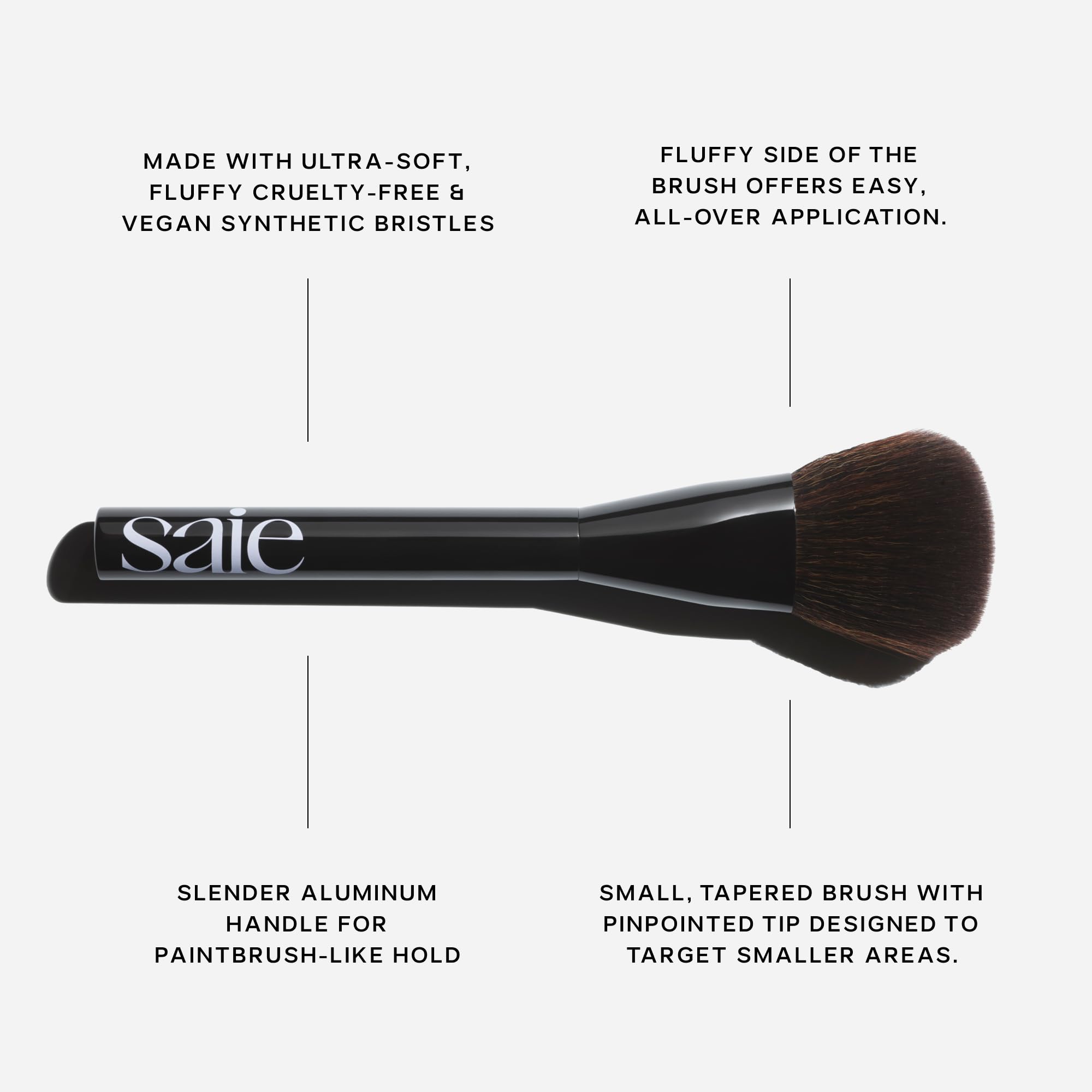 Saie Blush & Brush Duo - SuperSuede Baked Blush in Amore (.01 oz) & Powder Blush Brush - Talc-Free, Moisturizing Blush with Vegan, Fluffy Brush for Seamless Application Saie Au supplements