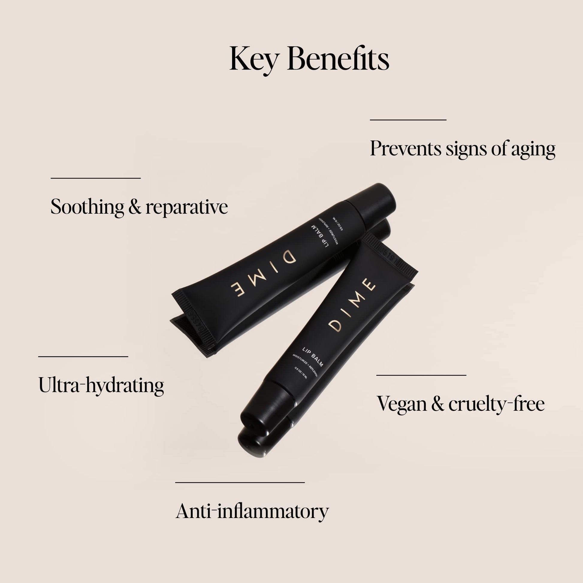 DIME Beauty Lip Balm, Hydrating Lip Balm and Gloss, Vegan & Cruelty-Free, Anti-Aging Lip Care, .5 oz / 15 ml DIME Au supplements