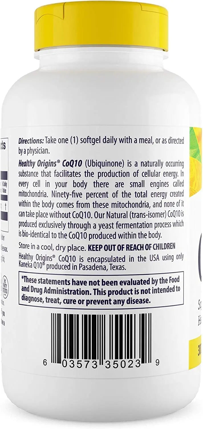 Healthy Origins CoQ10 (Kaneka Q10), 300 mg - Heart Health & Energy Supplement Healthy Origins Au supplements