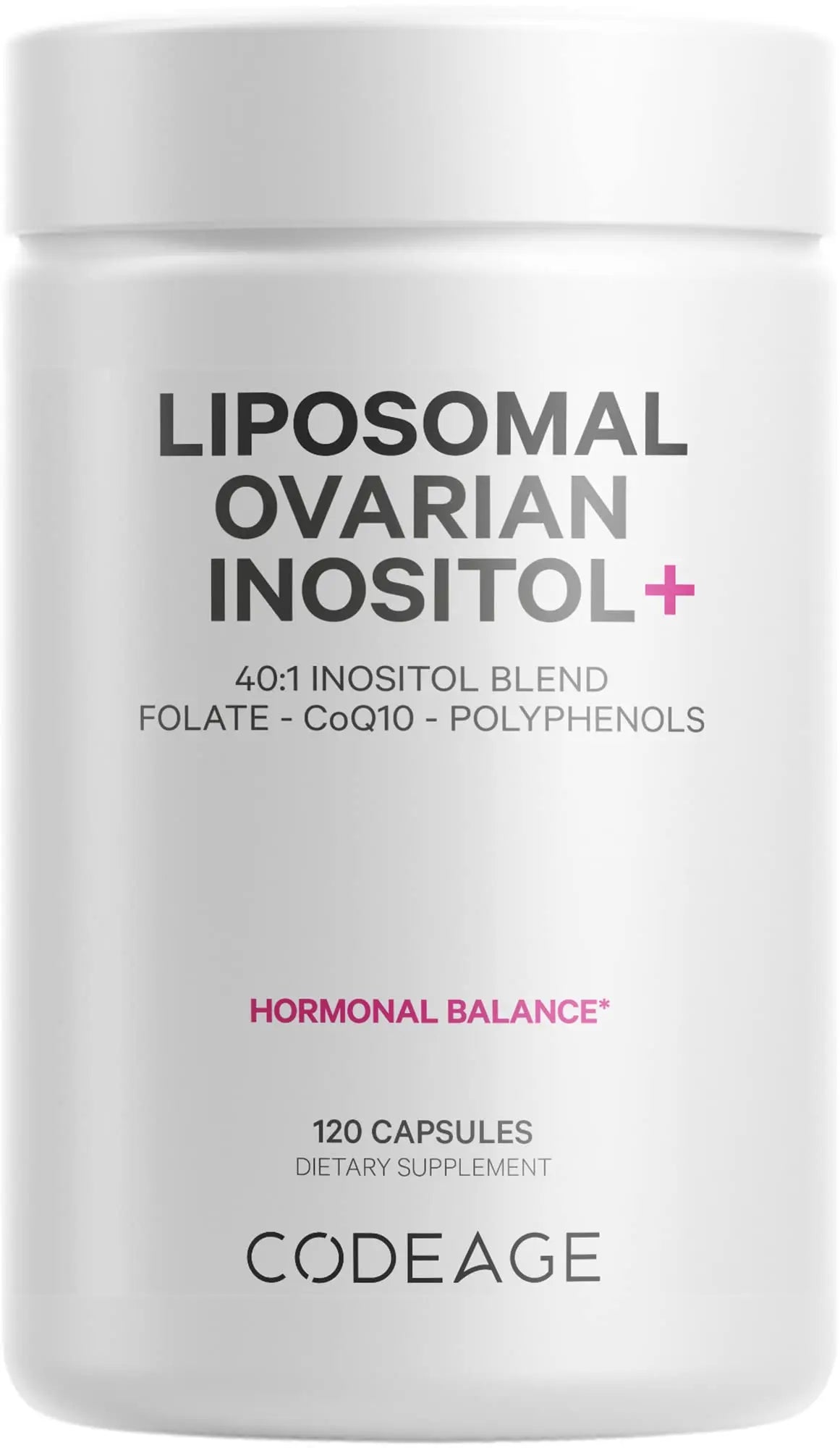 Codeage Liposomal Ovarian Inositol + Supplement - Myo-Inositol, D-Chiro-Inositol Codeage Au supplements