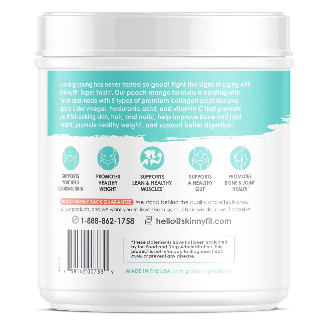 SkinnyFit Super Youth Multi-Collagen Peptides Plus Apple Cider Vinegar, Hyaluronic Acid SkinnyFit Au supplements