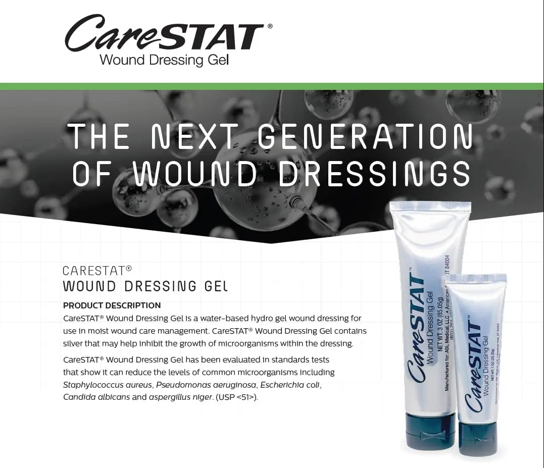 CareSTAT First Aid Kit Gel | 32 PPM Silver Healing Wound Dressing Solution | SilverSol Ag₄ CareSTAT Au supplements