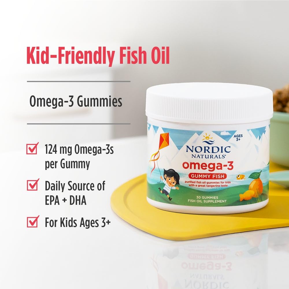 Nordic Naturals Nordic Omega-3 Gummy Fish, Tangerine - 30 Gummy Fish - 124 mg Total Omega-3s with EPA & DHA - Non-GMO - 30 Servings Nordic Naturals Au supplements