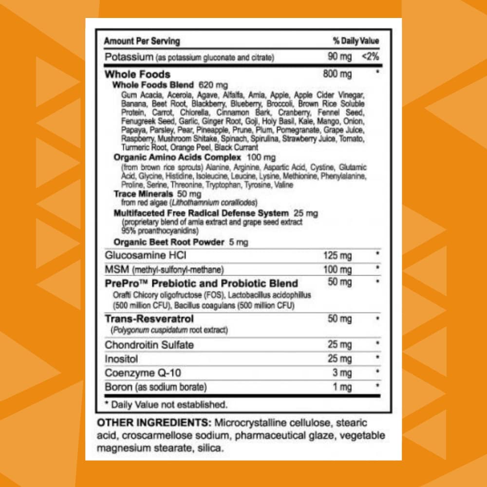 Youngevity Beyond Tangy Tangerine 2.0 Multi-Vitamin & Mineral Complex - Made with Natural & Whole Foods | 160,000 ORAC | 120 Tablets | 1 Bottle Youngevity Au supplements
