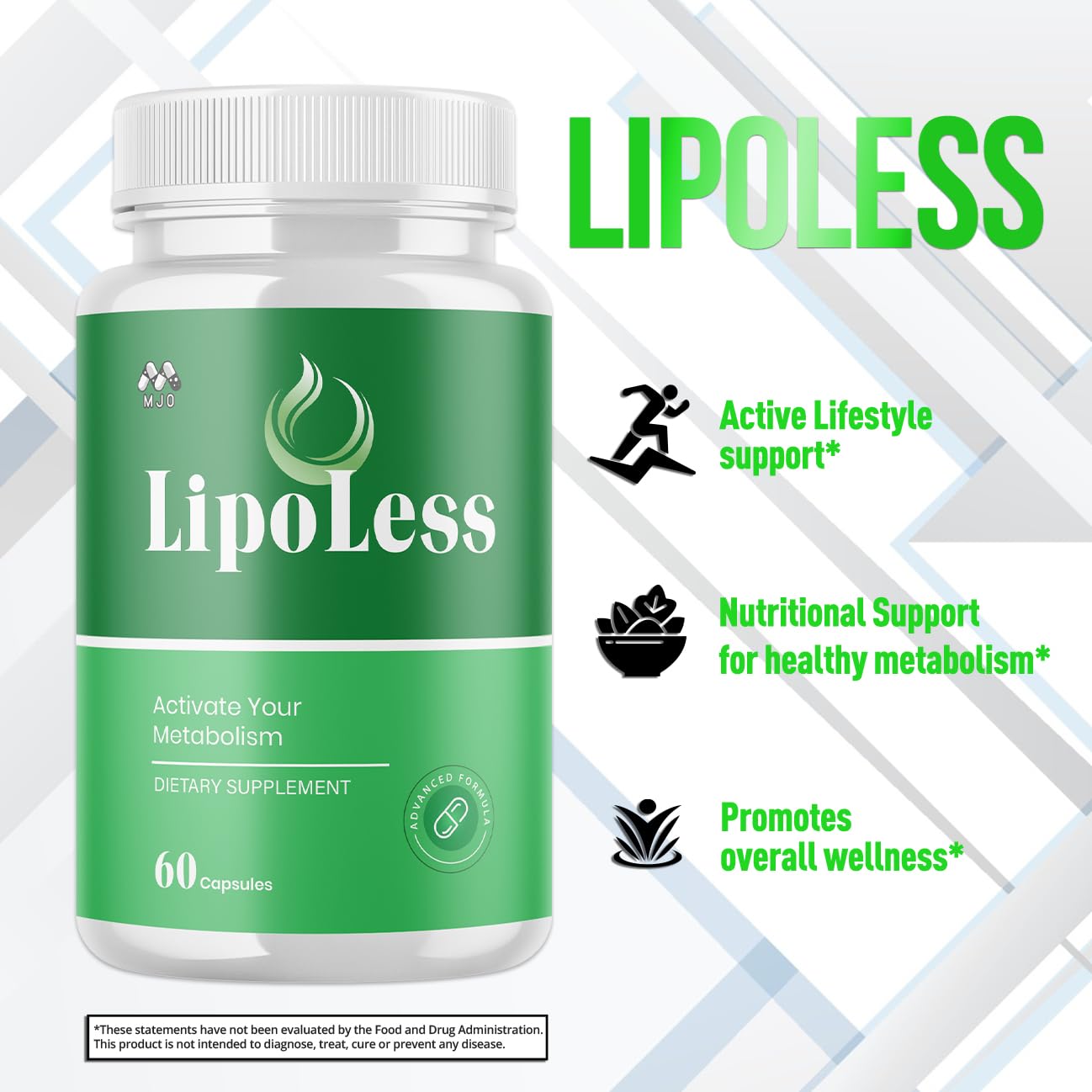 (3 Pack) LipoLess Capsules, Official Lipo Less Supplement Pills with All Natural Ingredients, Advanced Formula for Optimal Health Support with Premium Vitamins for Active Women & Men (180 Capsules) MJO Au supplements