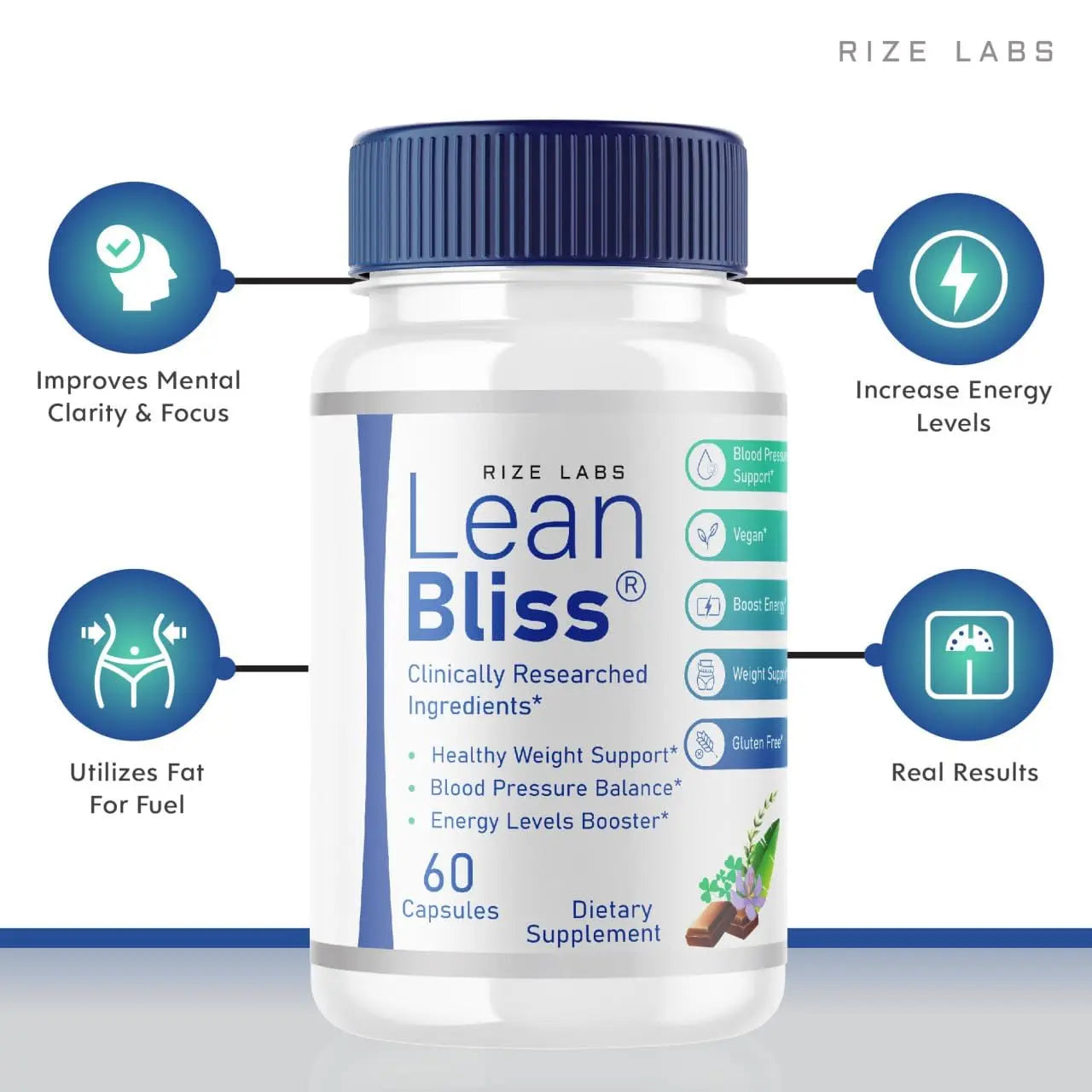 (3 Pack) Lean Bliss Weight Loss Pills, Lean Bliss Fat Burning Formula, LeanBliss Advanced rize labs Au supplements