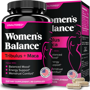 UNALTERED Hormone Balance & Mood Support for Women - Naturally Supports Hormonal Balance & Energy with Tribulus Terrestris & Red Maca Root Extract - Dietary Supplement - 90 Vegan Capsules UNALTERED Au supplements
