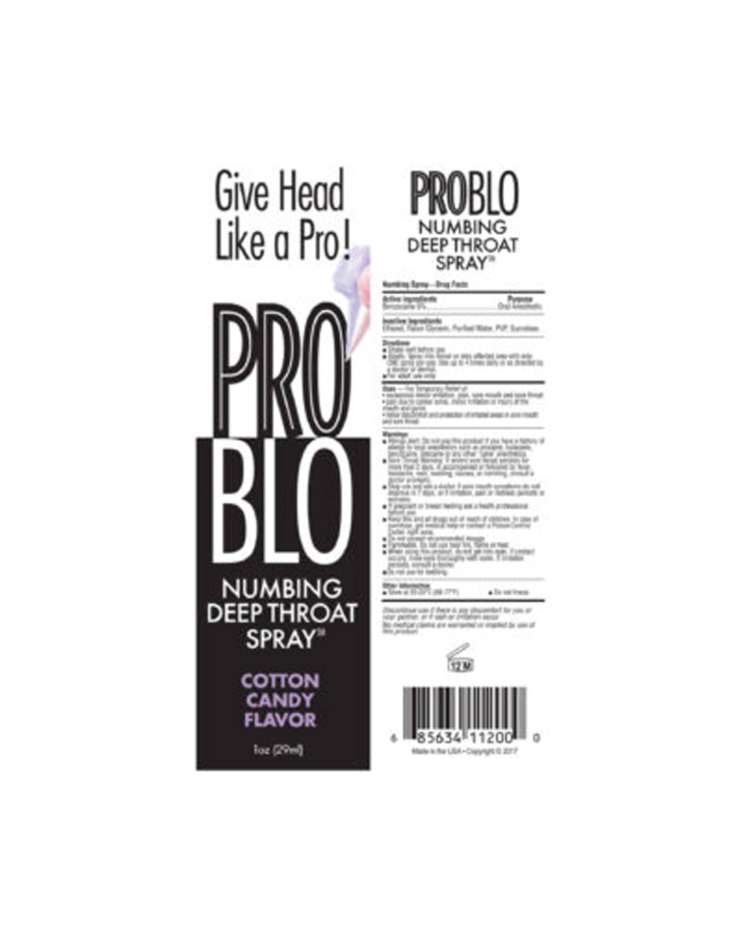 Little Genie ProBlo Cotton Candy Flavored Deep Throat Numbing Spray, 1 oz Little Genie Au supplements