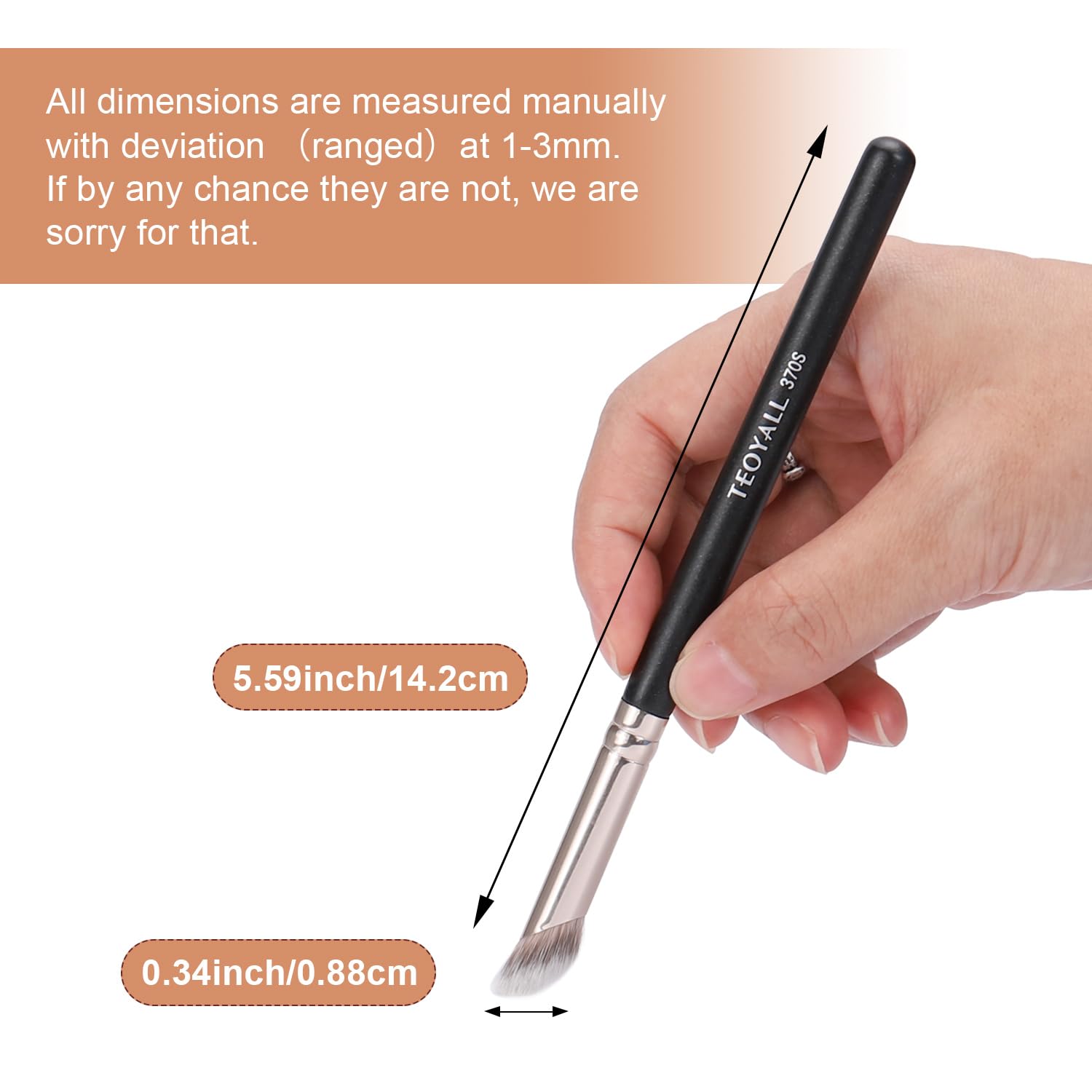 TEOYALL Foundation Contour Conceal Brush Set, 3PCS Angled Synthetic Kabuki Brush for Blending Setting Buffing with Liquid, Cream and Powder Cosmetic (170S/270S/370S) TEOYALL Au supplements
