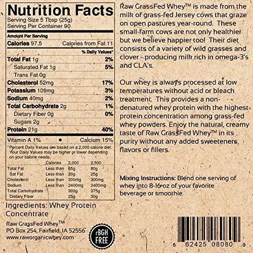 100% Raw Grass Fed Whey - Happy Healthy Cows, COLD PROCESSED Undenatured Raw Organic Whey Au supplements