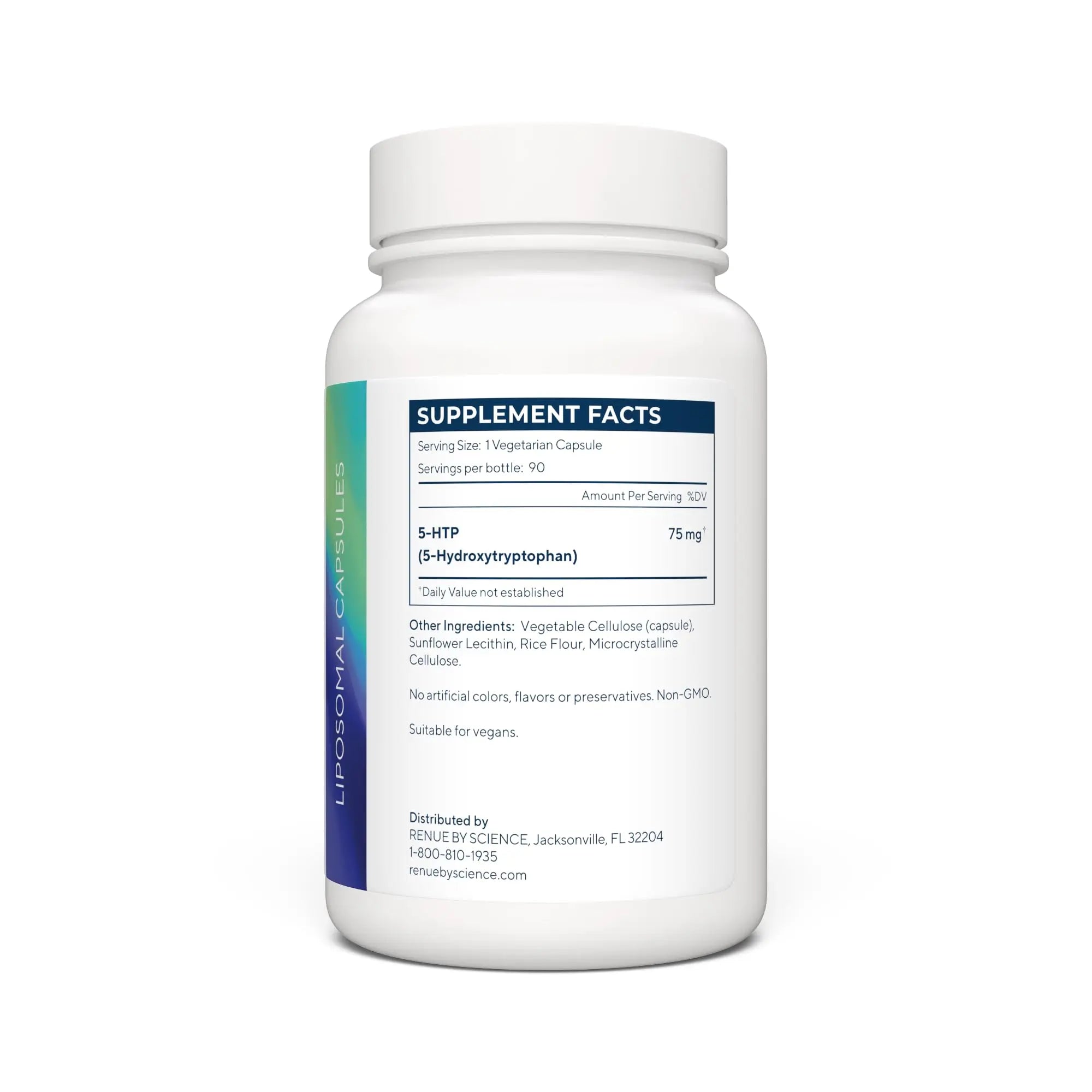Renue By Science 5HTP | Liposomal 5 HTP Supplement | 90 5-HTP Capsules - 75mg 5-hydroxytryptophan per Serving | Amino Acid Supplement | Non-GMO | Made in The USA & Third-Party Tested Renue By Science Au supplements