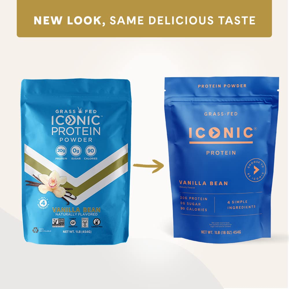 ICONIC Protein Powder, Vanilla Bean - Sugar Free, Low Carb Protein Powder - Lactose Free ICONIC Au supplements