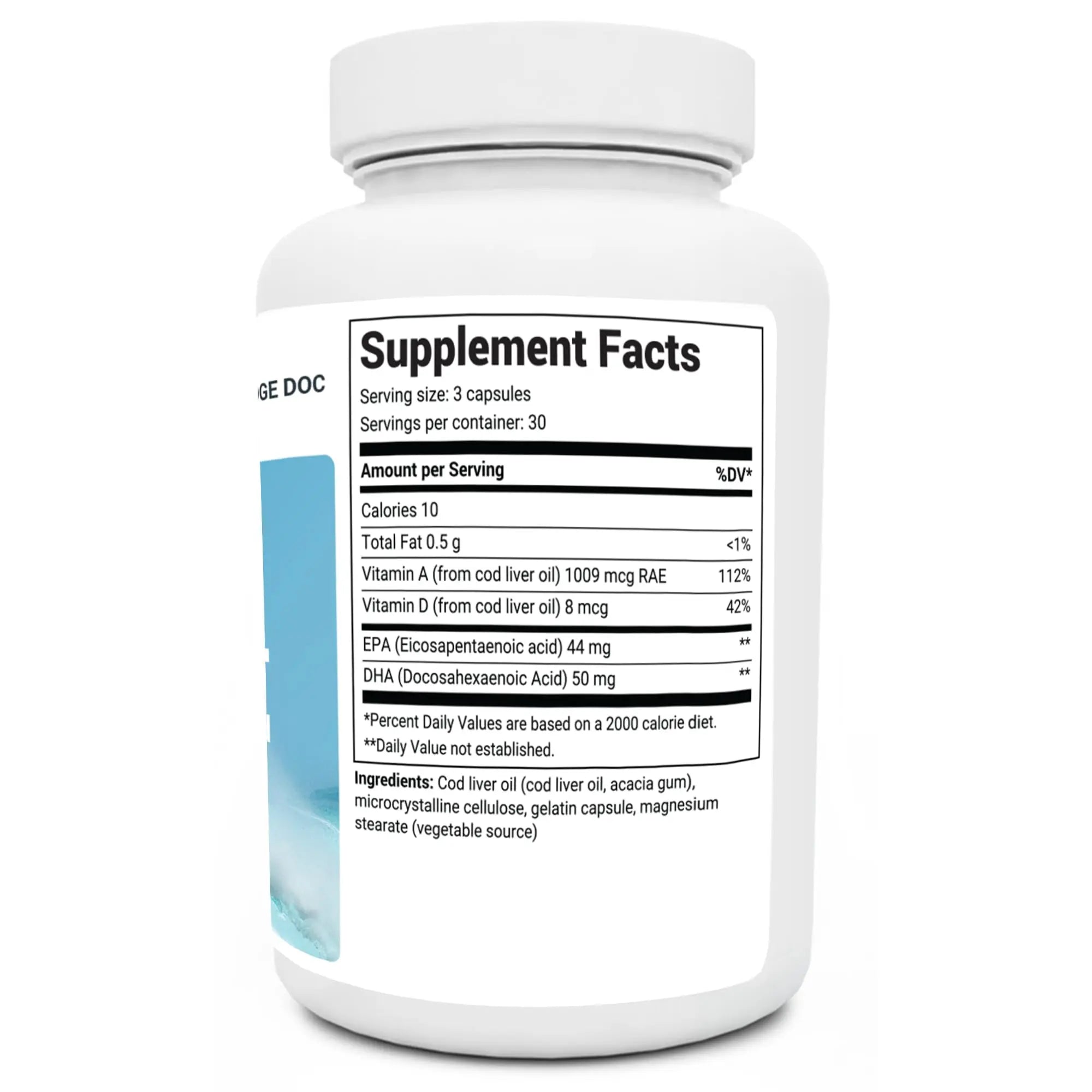 Dr. Berg Cod Liver Oil Capsules - New Formula Without OxBile - Rich in Omega-3 Fatty Dr. Berg Nutritionals Au supplements