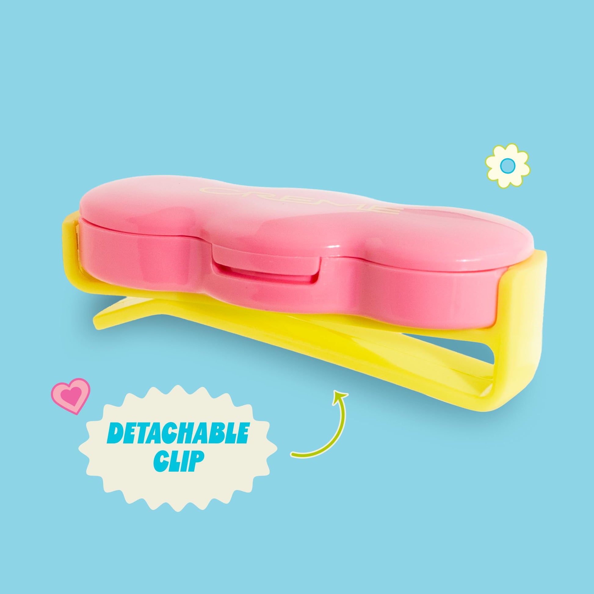 The Crème Shop Shimmer Pop Clip-On Lip Gloss | Korean Makeup, Cute Clip Accessory, Hydrating, Non-Sticky, Shea Butter, Hyaluronic Acid, Vitamine E- Nude Orbit The Crème Shop Au supplements