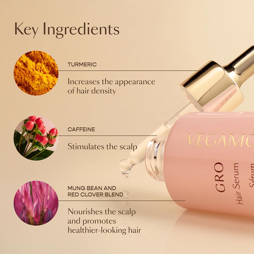 Vegamour GRO and Shine Kit Includes GRO Hair Serum & HYDR-8 Weightless Repair Oil for Fine or Thinning Hair VEGAMOUR Au supplements