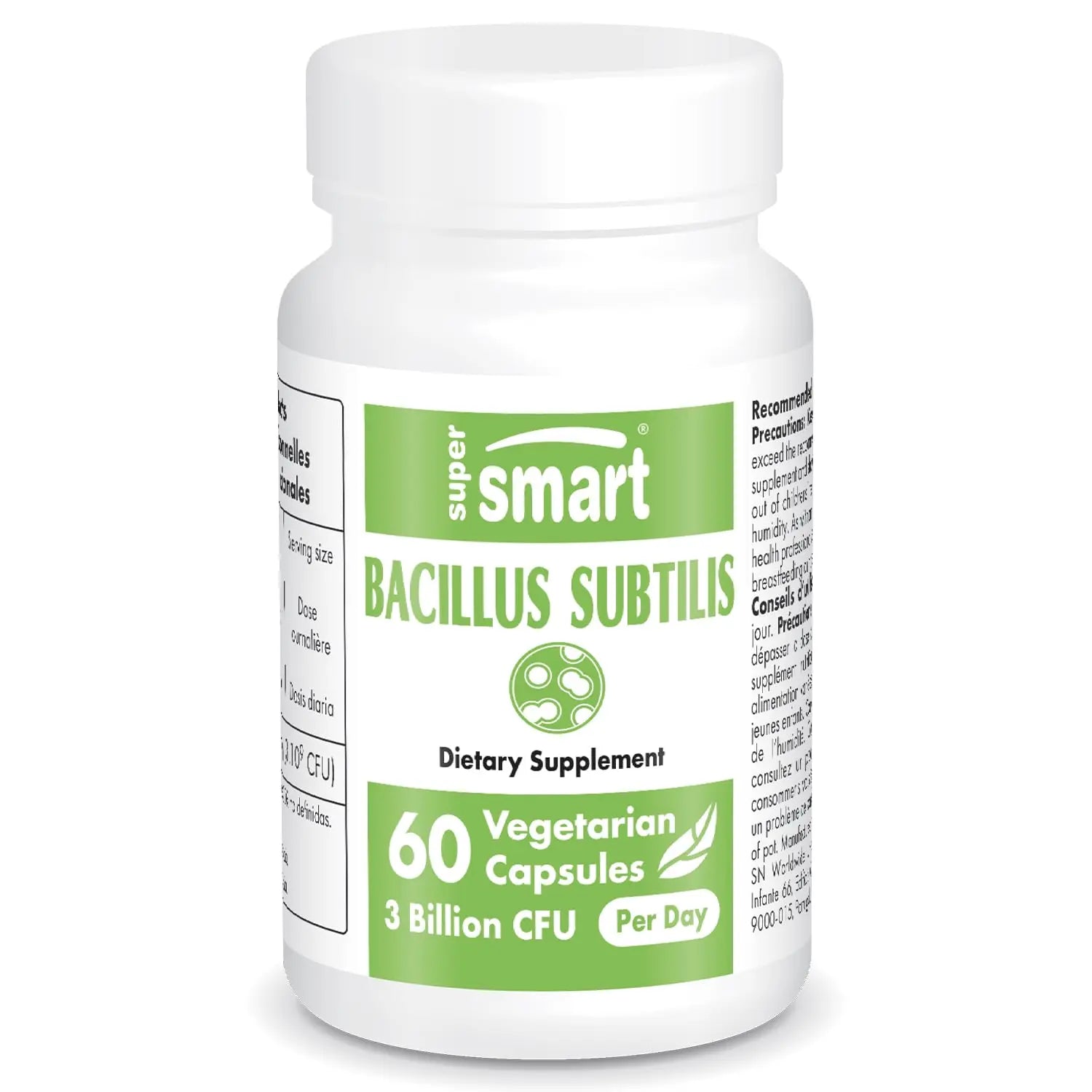Supersmart - Bacillus Subtilis 3 Billion CFU per Day (High Potency) - Spore Probiotic Supersmart Au supplements