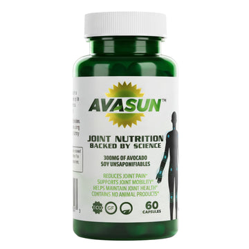 ASU Joint Support Supplement – 300mg Avocado Soy Unsaponifiables for Joint Comfort, Mobility & Cartilage Health, Clinically Studied, Plant-Based, Non-GMO, Gluten-Free, 60 Capsules (2 Month Supply) AvaSun Au supplements