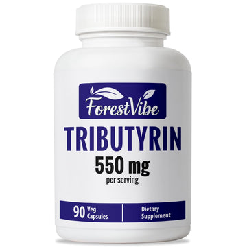 ForestVibe Tributyrin Supplement 550mg, Advanced Butyrate Form for Gut Health, 60% Standardized, More Effective Delivery Than Sodium Butyrate, 90 Capsules, Non-GMO & Gluten Free Postbiotic Supplement ForestVibe Au supplements