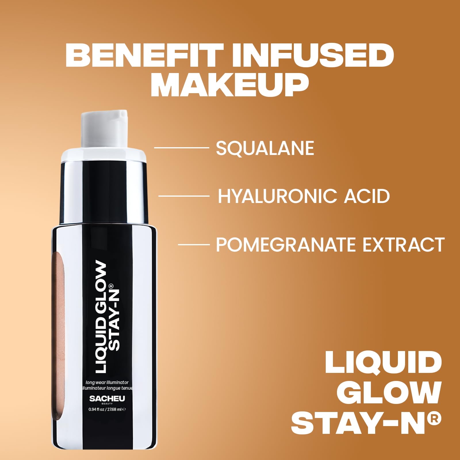 Sacheu Liquid Glow STAY-N Liquid Highlighter & Illuminator Makeup — 30ml Long Lasting Luminous Glow Lightweight Dewy Finish, Glow Getter Sacheu Au supplements