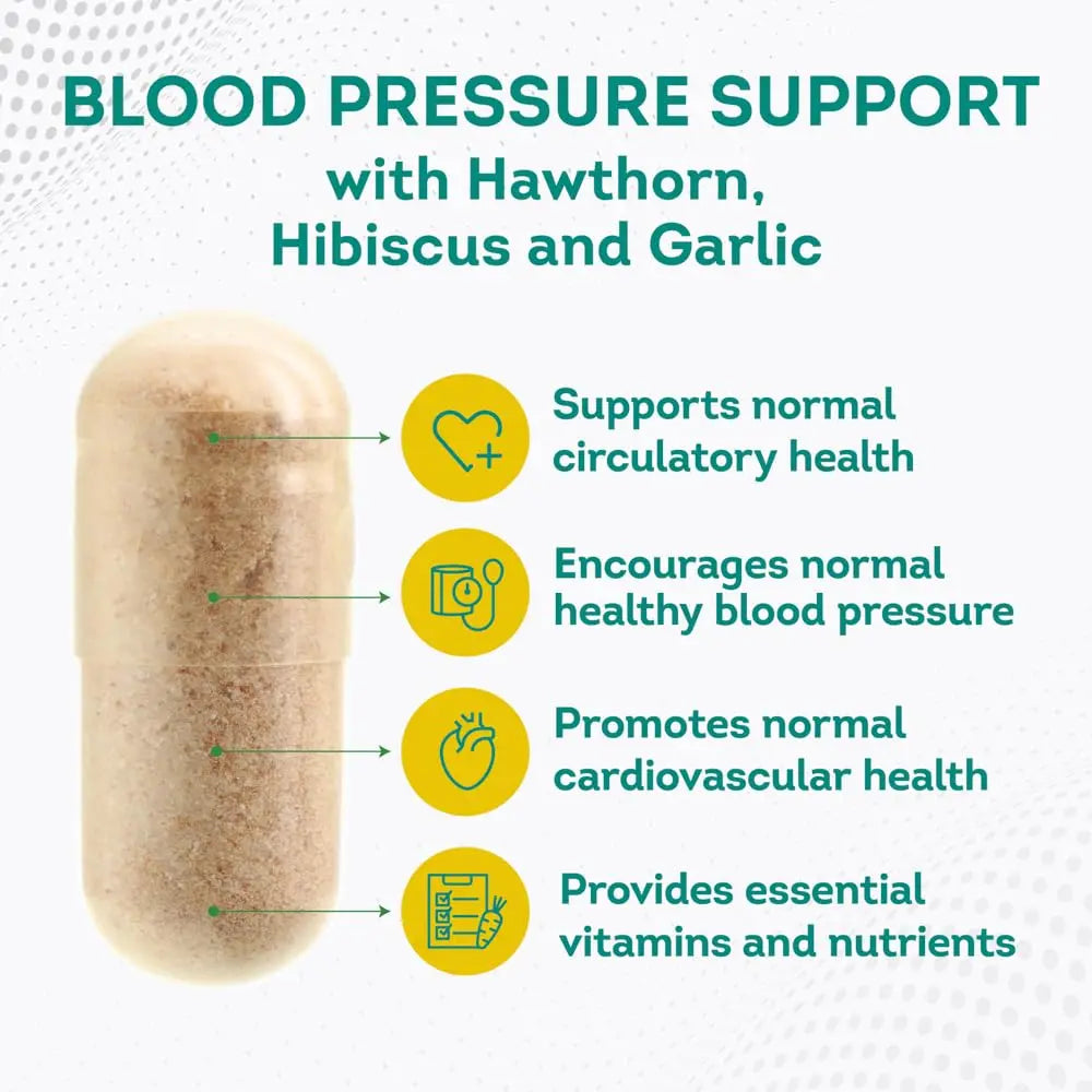 PurePremium Blood Pressure Support Supplement with Hawthorn, Hibiscus & Garlic PurePremium Supplements Au supplements
