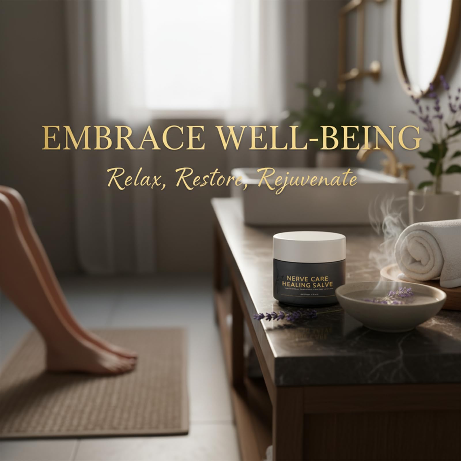 Nerve Care Healing Salve, Professional Neuro-Relief Cream - Use on Feet, Hands, Legs, and Joints to Calm Uncomfortable Sensations, 3.53 oz TACOHO Au supplements