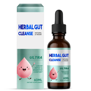 Kids Herbal Gut Cleanse Drops, Parasite Cleanse for Humans Liquid with Wormwood, Black Walnut & Probiotics, Supports Digestive & Overall Gut Health for Children (2 oz) HerbX Au supplements