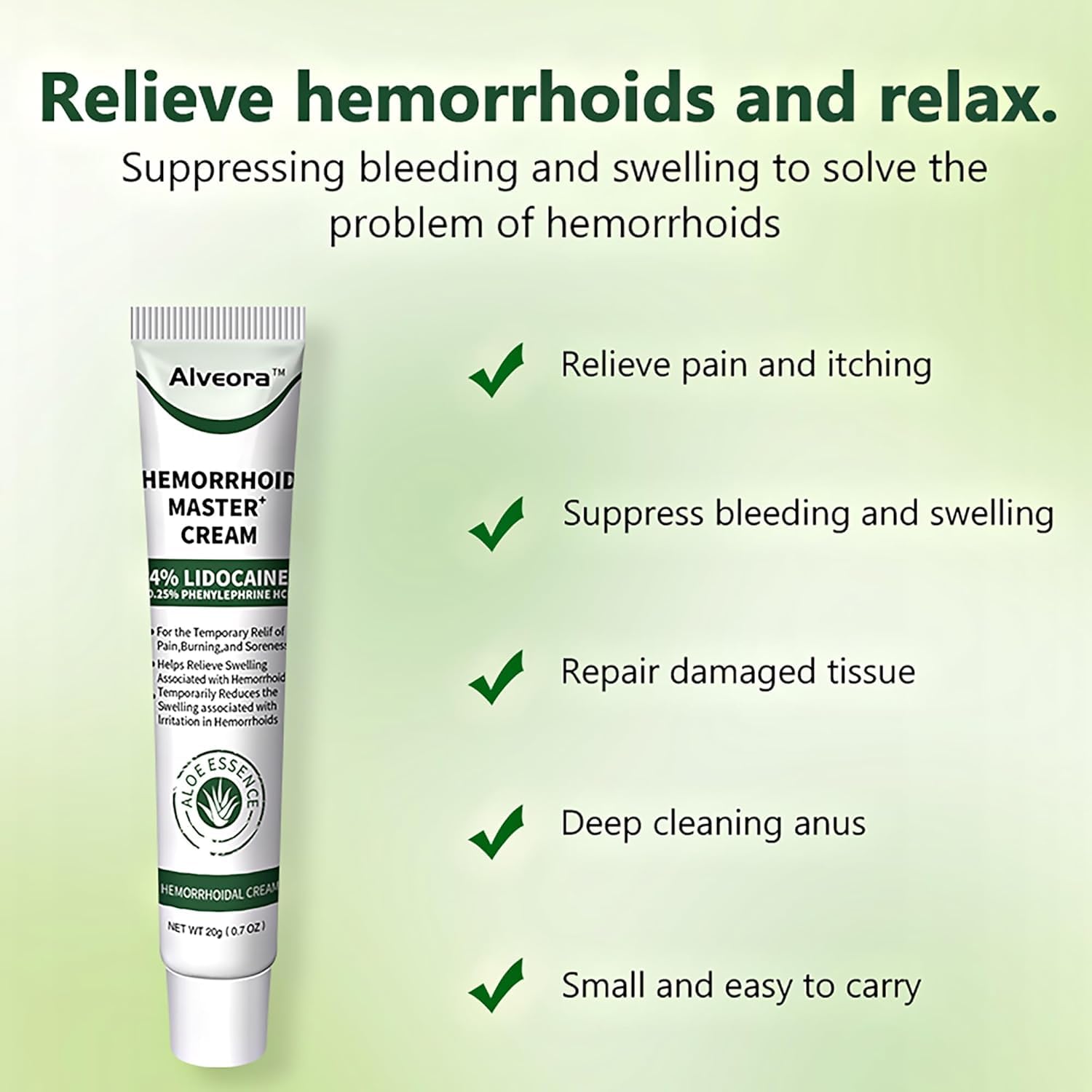SOLUMIRA Perianal Care Cream, Hemorrhoid & Fissure Ointment with 4 Applicators, Relief Anal Pain, Itching, Swelling, Discomfort, Natural Herbs Fast Acting Ingredients SOLUMIRA Au supplements